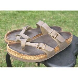 Birkenstock® Women's 7.5 REGULAR Mayari Sandals in Stone Birkibuc™